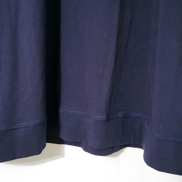 Eileen Fisher Womens Organic Cotton Tunic Top Sz M Long Sleeve Navy Quiet Luxury - Picture 5 of 9
